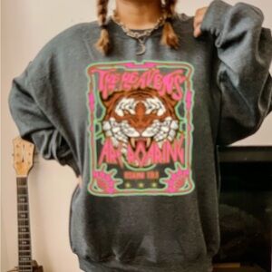 The Heavens are Roaring Charcoal Sweatshirt Small-3X